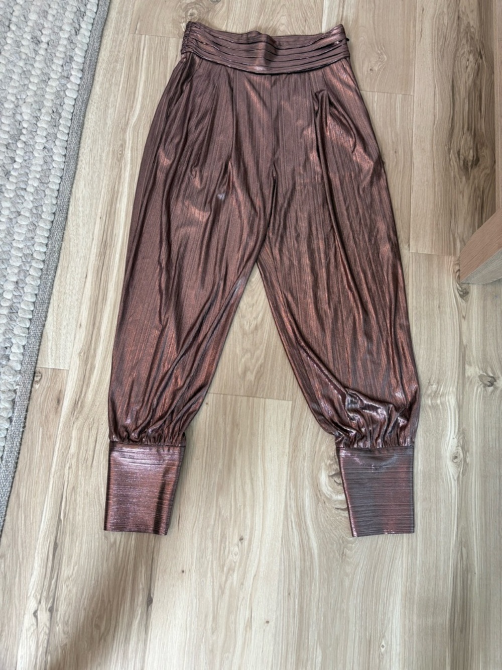 Retrofete Metallic Copper Harem Pants - Never Worn